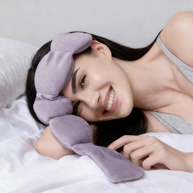 Weighted Eyemask for Deep Sleep 100% Blackout Strap-Free Design Calming Eye Cover for Side-Sleeping Comfortable for Eyes