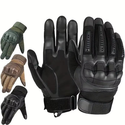 1 Pair Motorcycle Cycling Gloves for Men and Women, Touchscreen Tactical Fingerless Gloves for Work Outdoor Sport, Rock Climbing