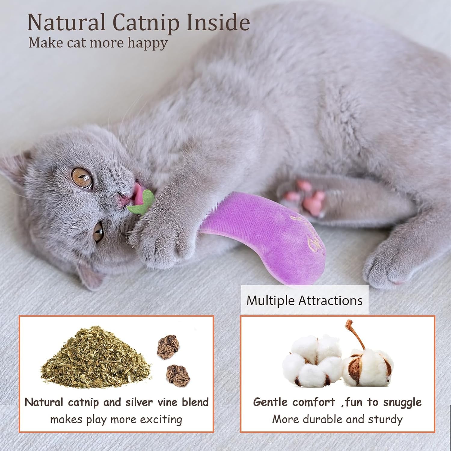 Catnip Toys, Cat Toys, Cat Toys for Indoor Cats, Catnip Toys for Cats, Cat Toys with Catnip, Interactive Cat Toy, Cat Chew Toy, Cat Pillow Toys, Cat Toys for Kittens Kitty